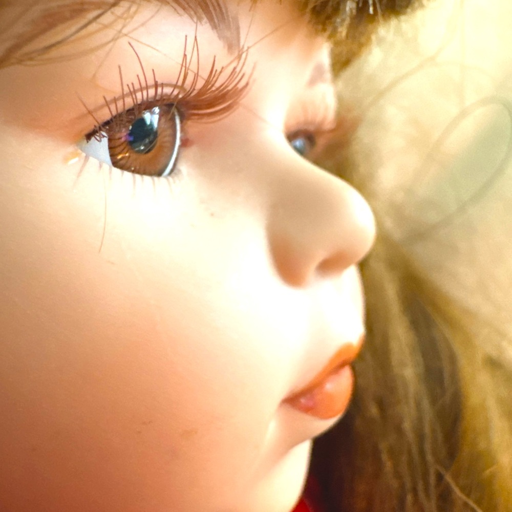 Vintage 17” Victorian Rose Porcelain Doll